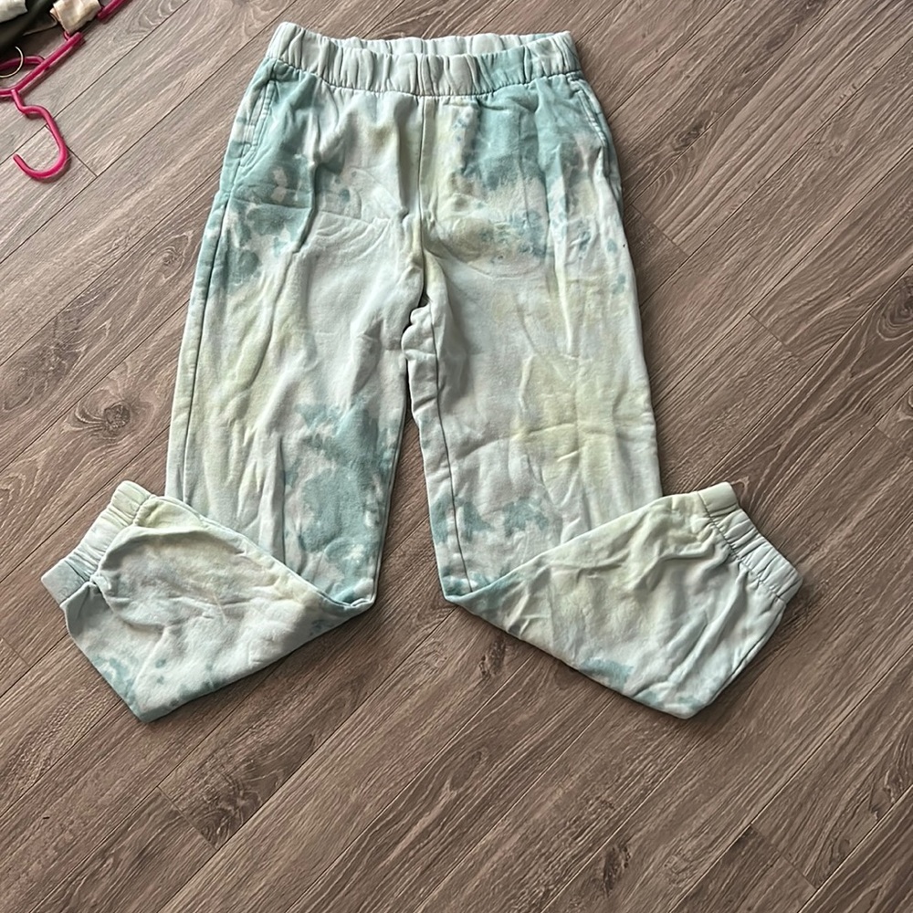target small blue and green tie dye sweatpants
